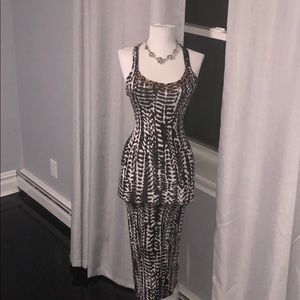 Guess Tribal midi dress with wooden beads